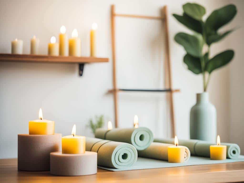 Candele di cera d'api per lo yoga