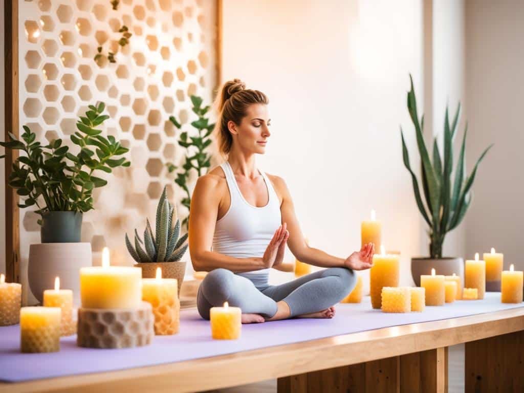 Candele di cera d'api per yoga