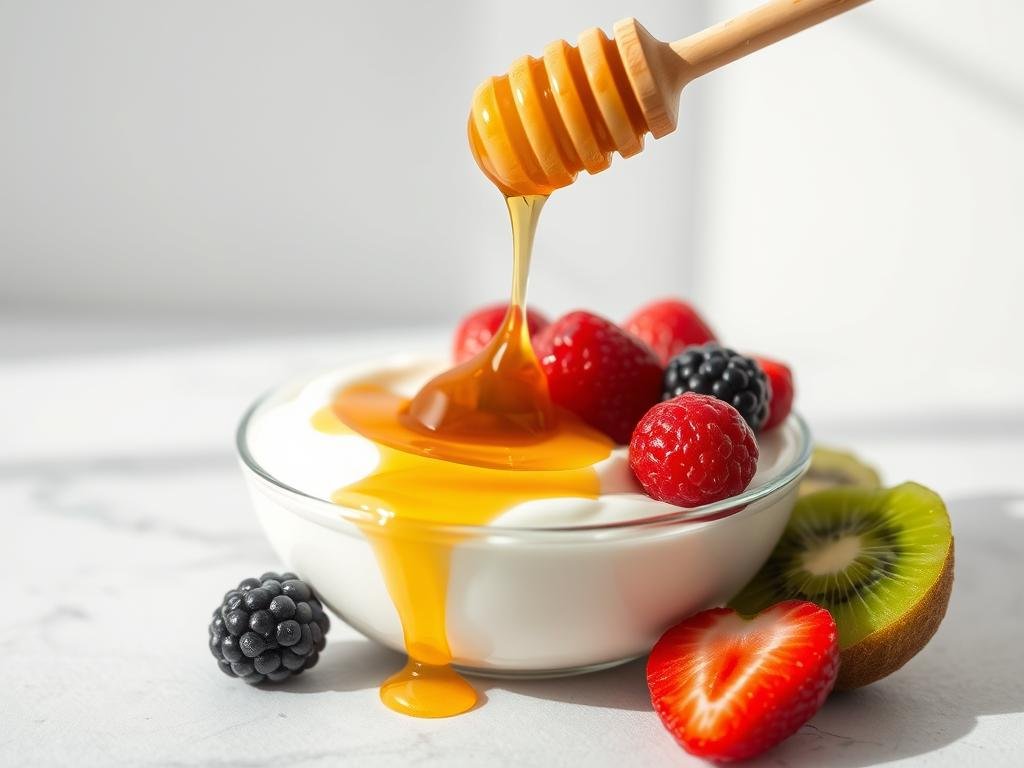 Colazione equilibrata con yogurt e miele