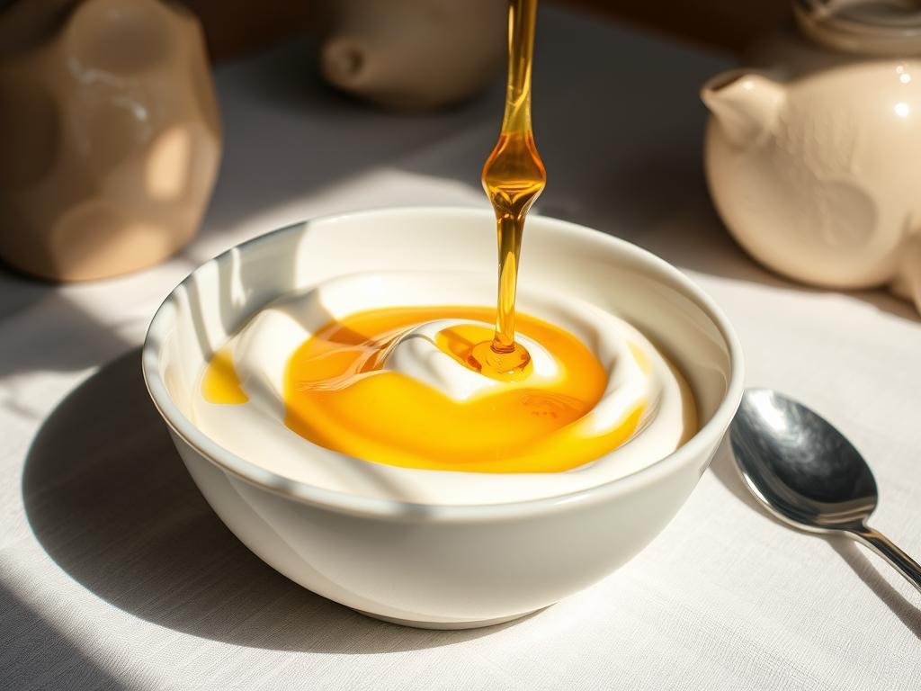 Colazione sana con yogurt e miele