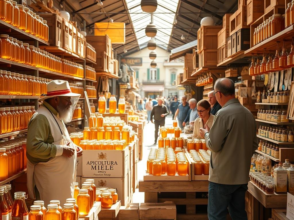 Mercato di miele italiano Mercato di miele italiano