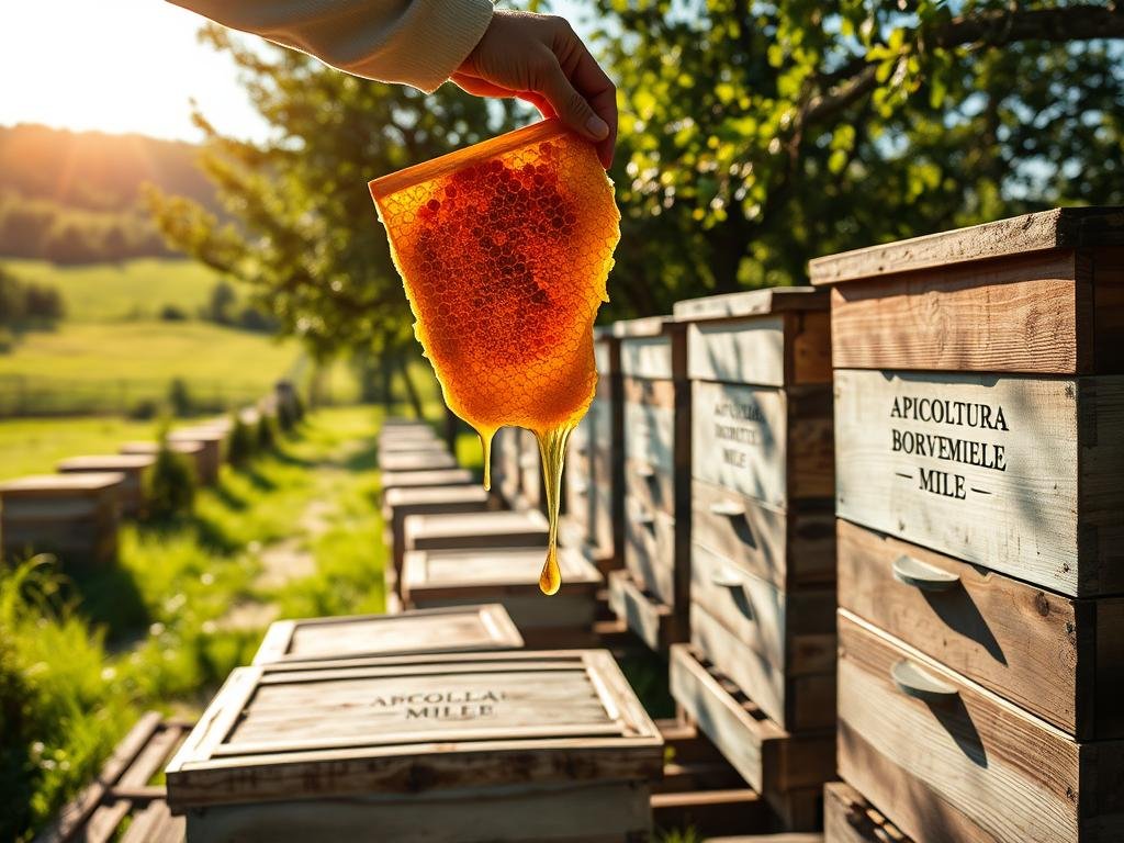 Raccolta artigianale del miele