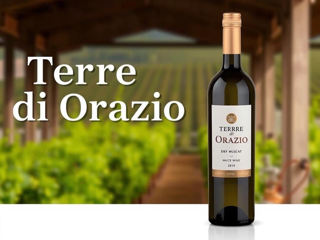 Genera un'immagine del vino Terre di Orazio - Bianco Dry Muscat