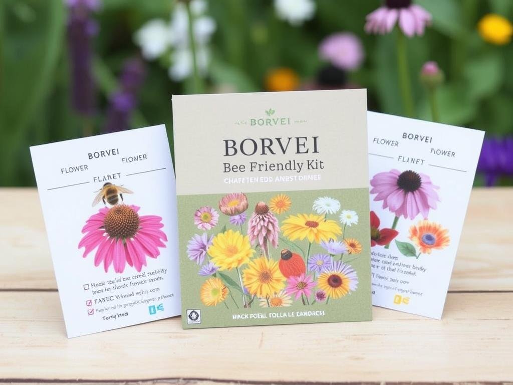 Immagine del kit Bee Friendly di Borvei con semi di fiori variopinti