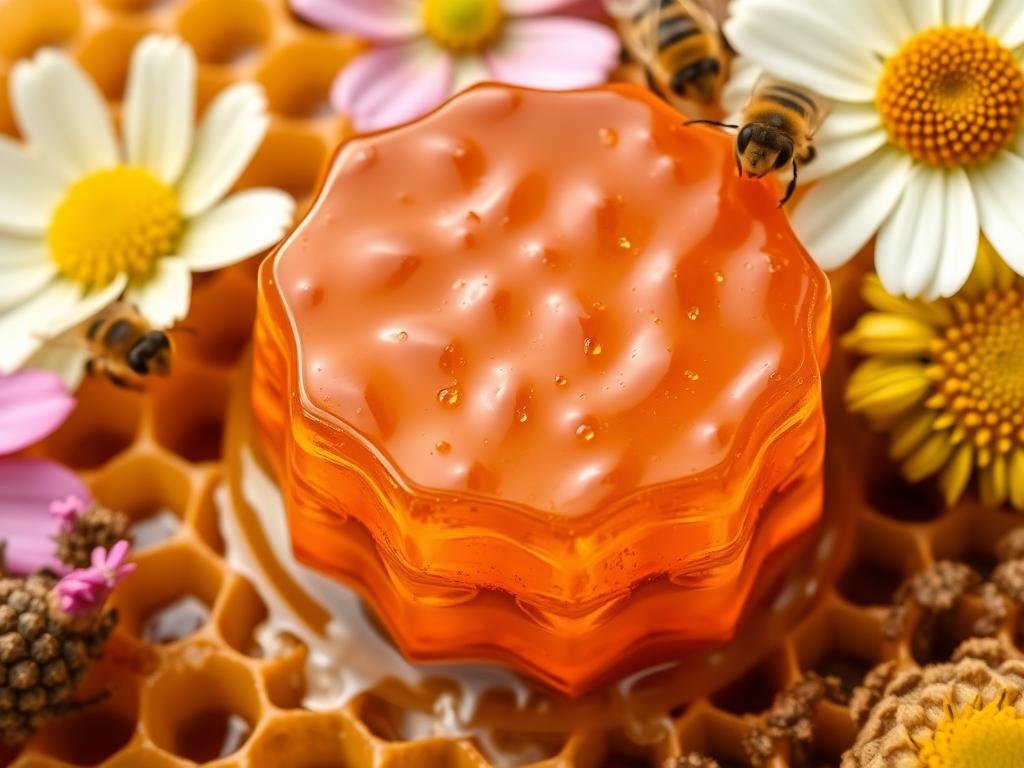 Immagine di pappa reale fresca prodotta dalle api nutrici