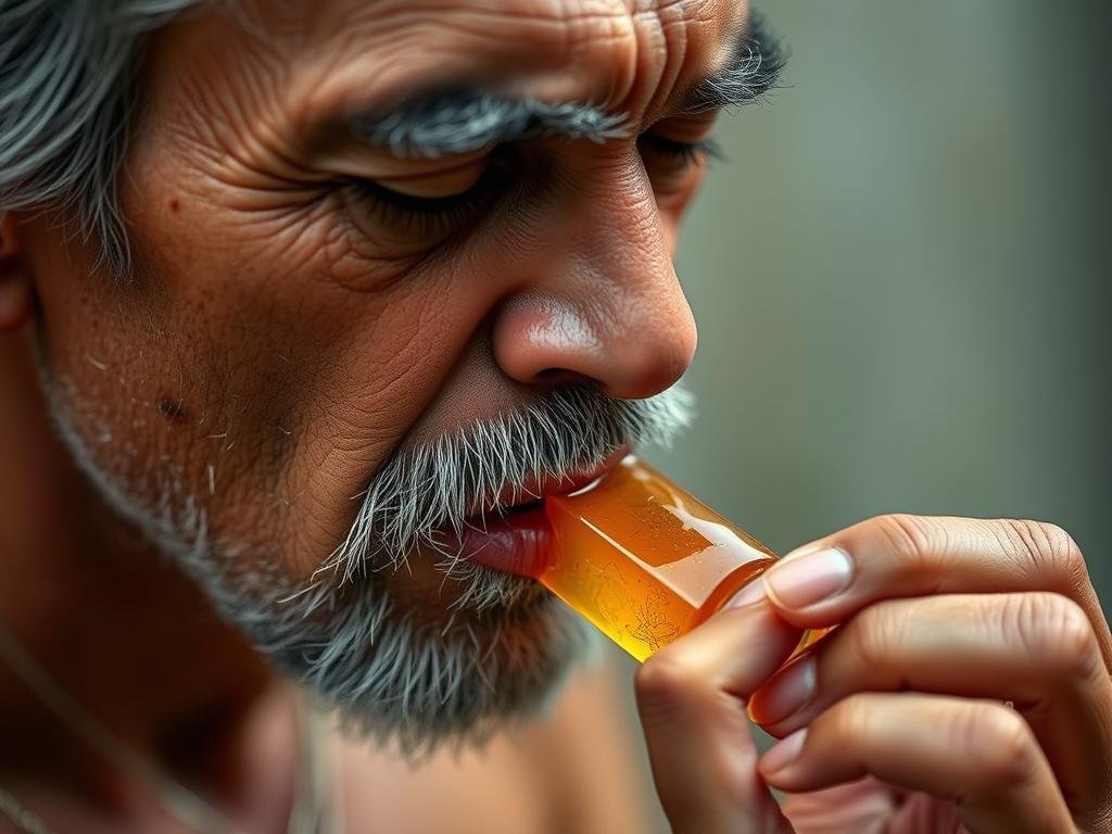 Immagine di una persona che assume pappa reale