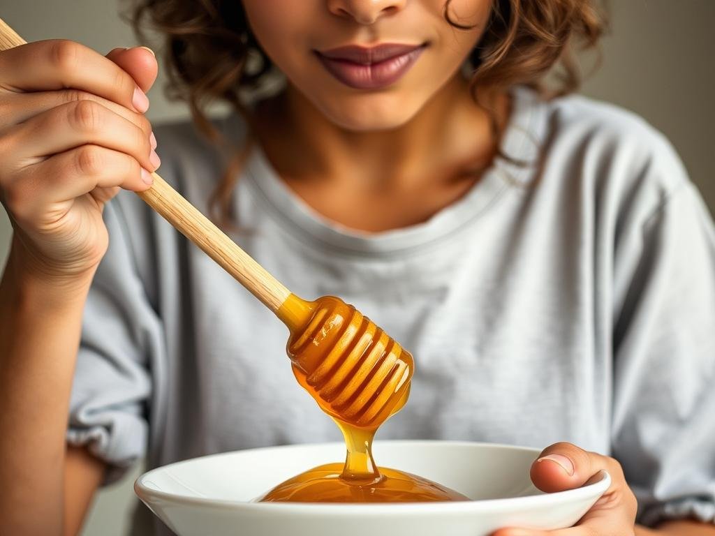 Immagine di una persona che segue una dieta con miele