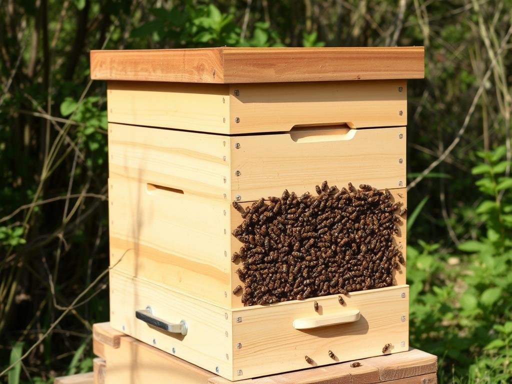 Genera un'immagine dell'arnia Langstroth