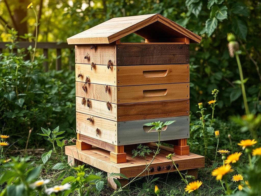 Genera un'immagine dell'arnia intelligente Hive-Tech di 3Bee
