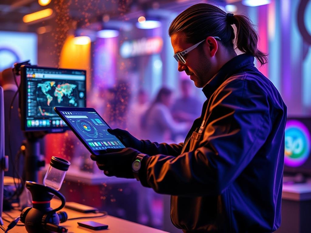 Genera un'immagine di Hive-Tech di 3Bee in azione