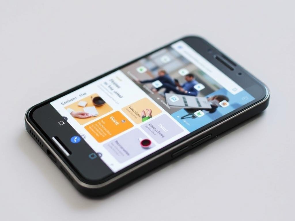 Genera un'immagine di un'applicazione web su uno smartphone