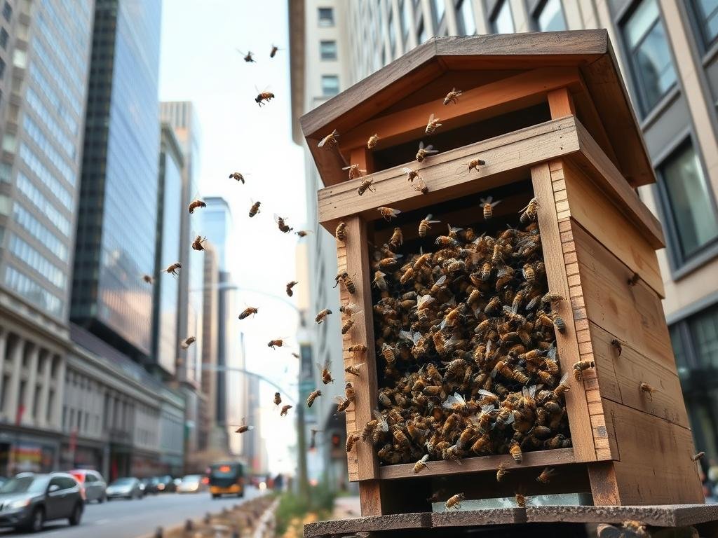 Immagina un apiario urbano nel cuore della città