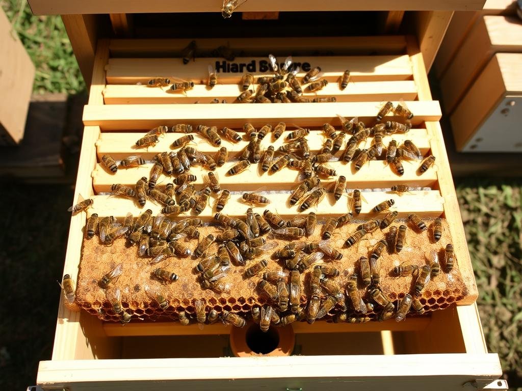 Immagina un'arnia completa di telaini e melario, pronta per ospitare le tue api.