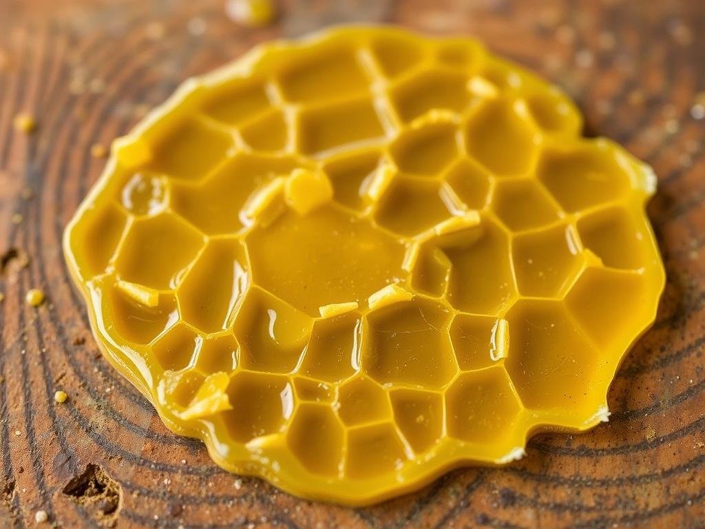 Immagine di cera d'api estratta e lavorata