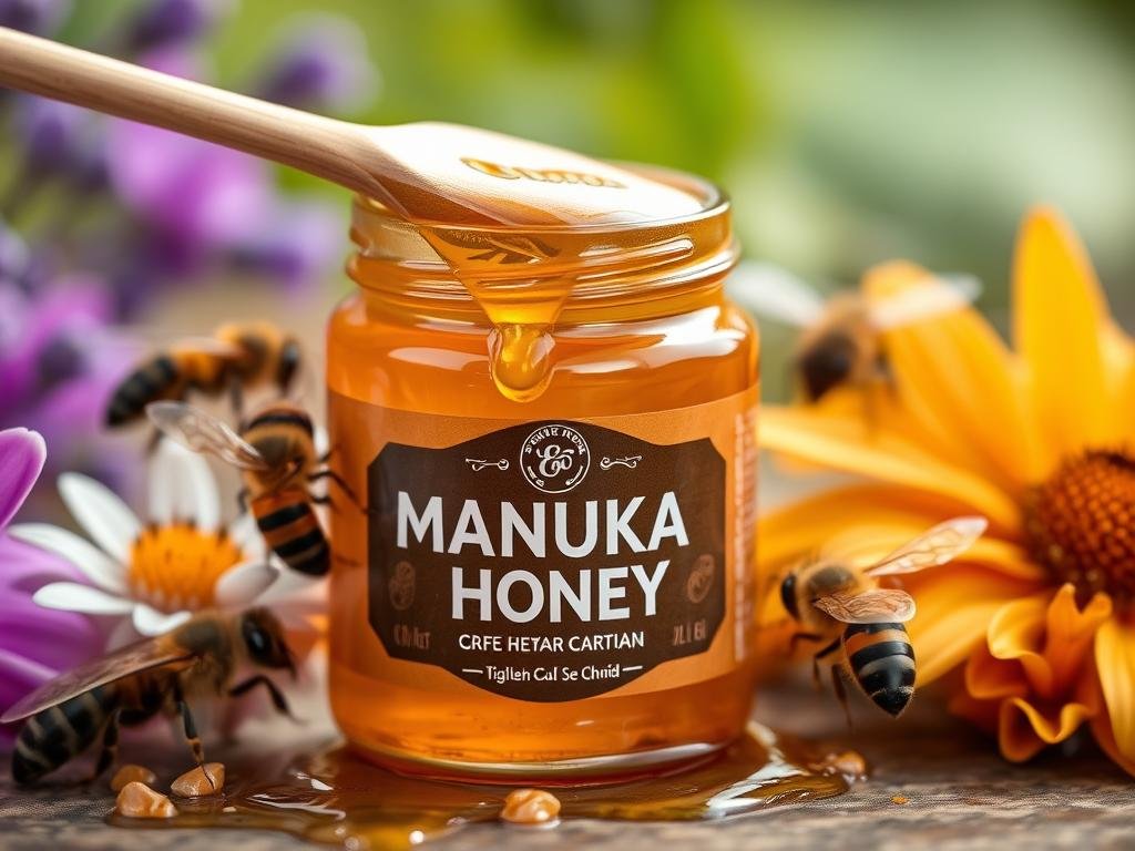 Genera un'immagine del miele di Manuka