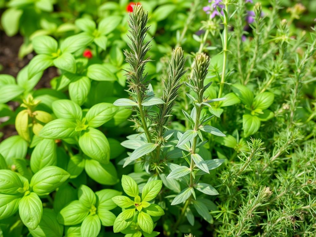 Immagine di piante aromatiche in un giardino Immagine di piante aromatiche in un giardino