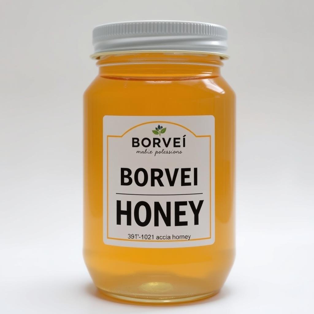 Miele di acacia Borvei in barattolo di vetro